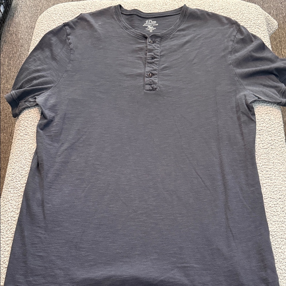 J. Crew Navy Henley Tee